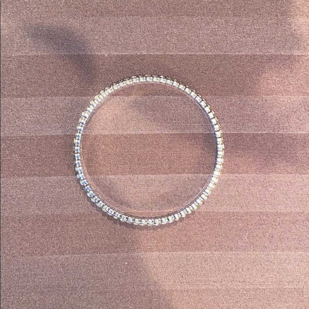 Bracelet, silver, with rhinestones!